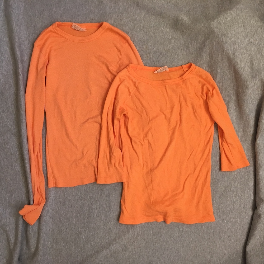 2 Michael Stars orange tops, NWOT, both for $16